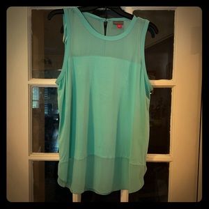 Vince Camuto Green Sleeveless Blouse